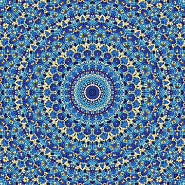 Soyut dijital fraktal model. Yuvarlak mandala dekoratif desen.