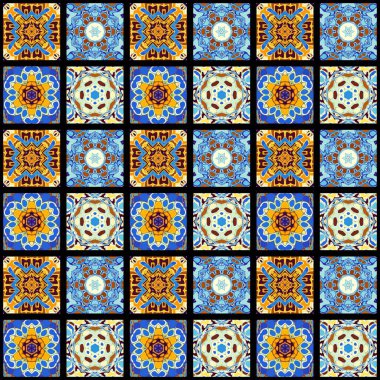 Soyut model. Mozaik sanat süsleme dokusu. Kusursuz kare desen.