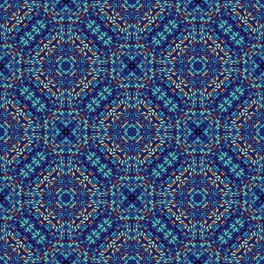 Soyut model. Düzenli kare dekoratif arka plan. Kusursuz desen. Klasik mozaik sanat modeli.