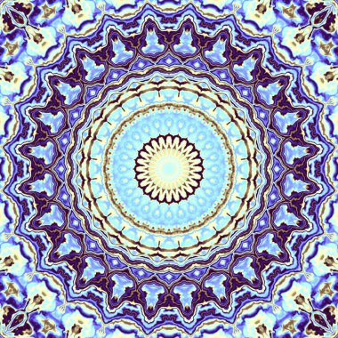 Soyut dijital geometrik desen. Yuvarlak mandala dekoratif desen.