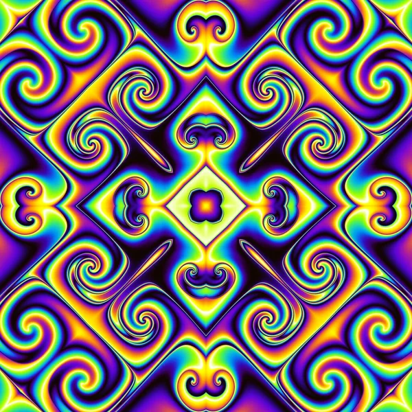 Soyut dijital geometrik desen. Simetrik dekoratif desen.