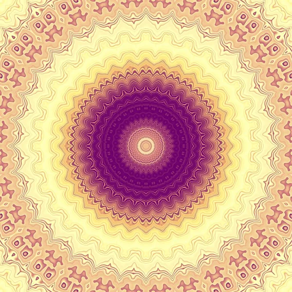Soyut Dijital Fraktal Model Yuvarlak Mandala Dekoratif Desen — Stok fotoğraf