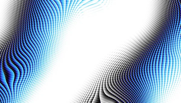 Абстрактний Цифровий Фрактальний Візерунок Хвиляста Текстура Білому Тлі — стокове фото