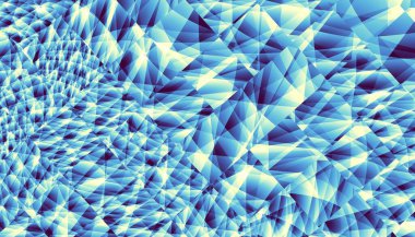 Soyut dijital fraktal model. Geometrik desen düşük poli tarzında. Yatay yönelim.