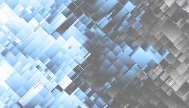 Soyut dijital fraktal model. Yatay oryantasyon. Düşük polimerli mozaik desen.