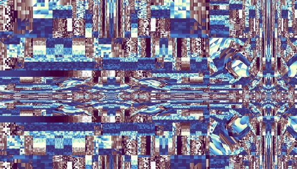 Abstract Digitaal Fractal Patroon Horizontale Oriëntatie Lage Poly Textuur — Stockfoto