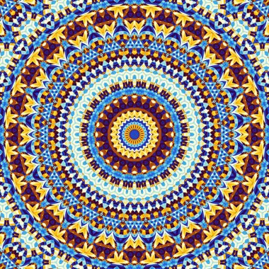 Soyut dijital fraktal model. Yuvarlak mandala dekoratif desen.