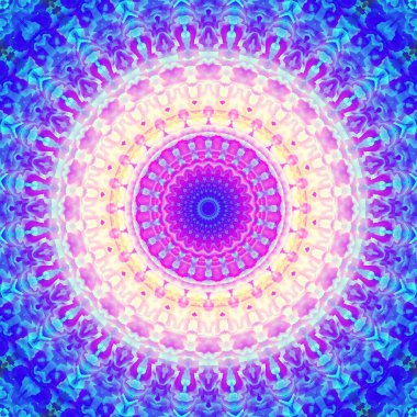 Soyut dijital fraktal model. Yuvarlak mandala dekoratif desen.