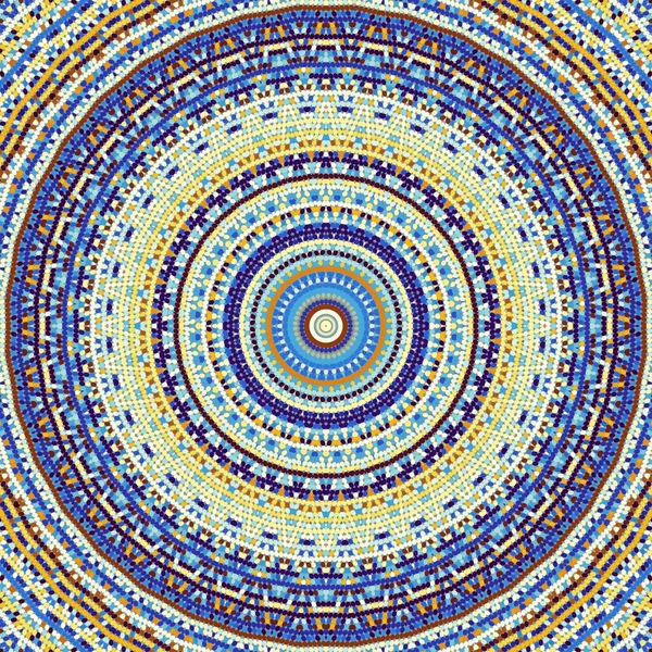 Soyut dijital fraktal model. Yuvarlak mandala dekoratif desen.