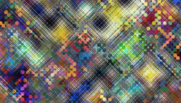 Abstract Digitaal Fractal Patroon Polka Dot Patroon Met Wazig Effect — Stockfoto