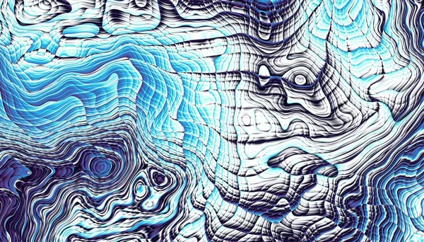 Абстрактный Цифровой Фрактальный Рисунок Горизонтальная Ориентация Волнистая Текстура — стоковое фото