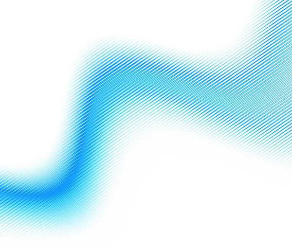 Modello Frattale Digitale Astratto Texture Ondulata Espressiva Linea Blu Curva — Foto Stock