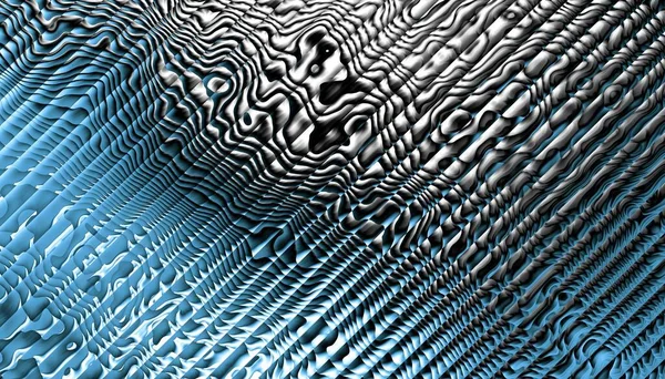 Abstract Digital Fractal Pattern Wavy Diagonal Strips Texture — Stock Photo, Image