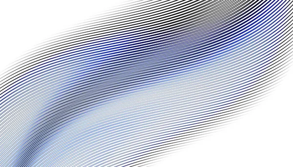 Abstraktní Digitální Fraktál Vodorovná Orientace Zakřivené Tenké Čáry Bílém Pozadí — Stock fotografie