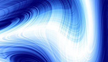 Soyut dijital fraktal model. Mavi dalgalı desen. Yumuşak ince çizgi dokusu.