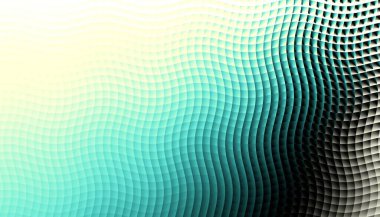 Soyut dijital fraktal model. Yatay oryantasyon. Soyut fütürist geometrik görüntü. Dalgalı doku.