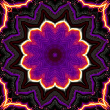 Soyut dijital sanat fraktal deseni. Uzay mandala deseni. Esrarengiz yoga soyut geçmişi.