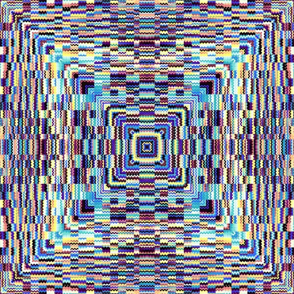 Абстрактный Цифровой Фрактальный Рисунок Симметричный Геометрический Узор Стиле Лоскута — стоковое фото