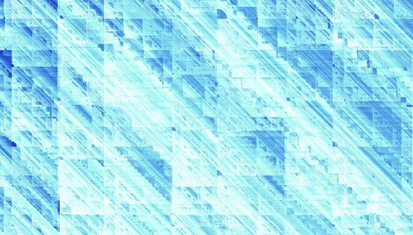 Abstraktní Digitální Fraktál Vodorovná Orientace Abstraktní Futuristický Geometrický Obraz — Stock fotografie