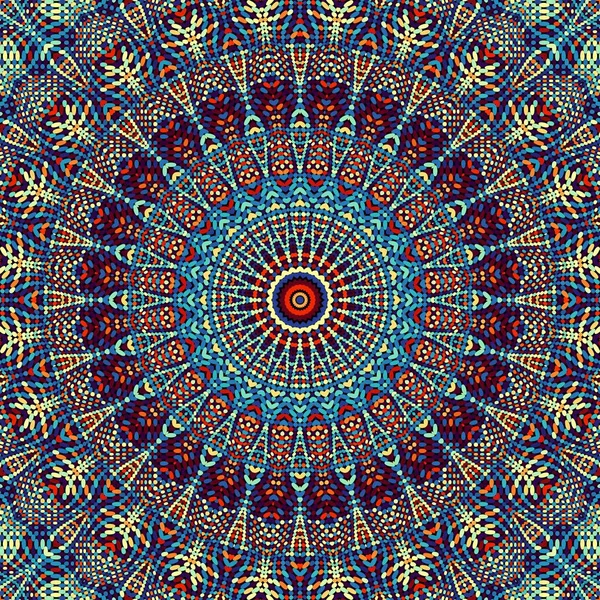 Abstract Digitaal Fractal Patroon Ronde Mandala Decoratieve Ornament Patroon — Stockfoto