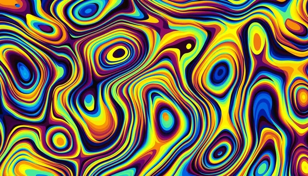 Padrão Fractal Digital Abstracto Textura Ondulada Psicodélica — Fotografia de Stock