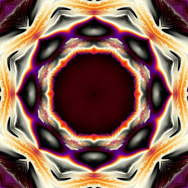 Abstract Digitaal Kunst Fractal Patroon Ruimte Mandala Patroon Esoterische Yoga — Stockfoto