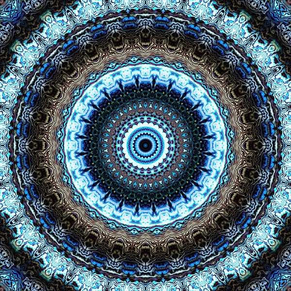 Αφηρημένη Ψηφιακή Τέχνη Φράκταλ Μοτίβο Στρογγυλή Μανδάλα Διακοσμητικό Μοτίβο — Φωτογραφία Αρχείου