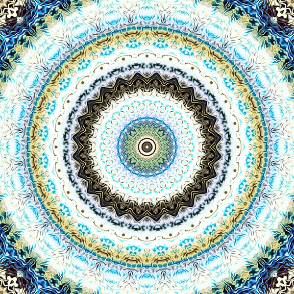 Padrão Fractal Arte Digital Abstrato Padrão Ornamento Decorativo Mandala Redonda — Fotografia de Stock