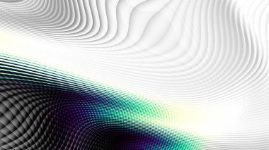 Soyut dijital fraktal model. Boş arkaplanda soyut şekiller. Görünüm oranı 16: 9 olan yatay arkaplan