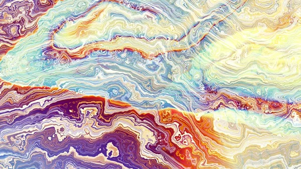 Abstract Digital Fractal Pattern Horizontal Background Aspect Ratio Psychedelic Marble — Stock Photo, Image