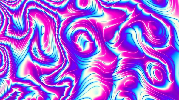 概要ディジタルフラクタルパターン 縦横比16 9の水平背景 サイケデリック波状テクスチャ — ストック写真