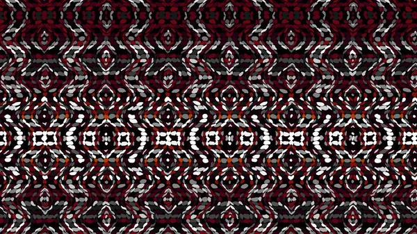 Abstrakcyjny Cyfrowy Wzór Fraktalny Płynna Ozdoba Plemienna Poziome Tło Proporcjami — Zdjęcie stockowe