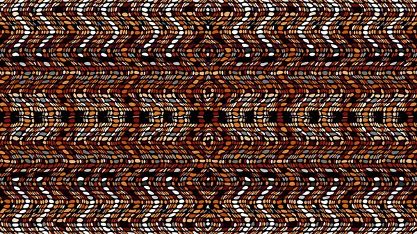 Patrón Fractal Digital Abstracto Adorno Tribal Sin Costuras Fondo Horizontal —  Fotos de Stock