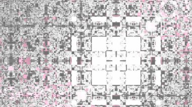 Dijital fraktal desen. Soyut arkaplan. Görünüm oranı 16: 9 olan yatay arkaplan ve soyut geleceksel teknoloji resmi.