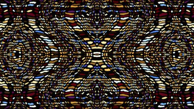 Soyut dijital fraktal model. Soyut etnik kabile modeli. Görünüm oranı 16: 9 olan yatay arkaplan