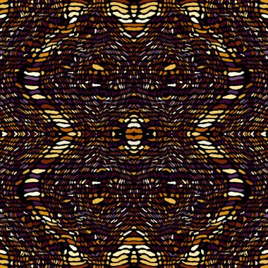 Soyut dijital fraktal model. Kusursuz kabile etnik kalıbı.