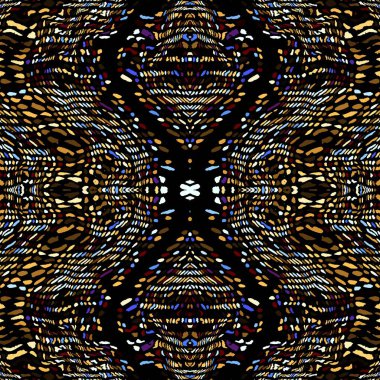 Soyut dijital fraktal model. Kusursuz kabile etnik kalıbı.