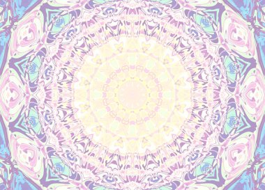 Soyut dijital fraktal model. Soyut süs mandala deseni.