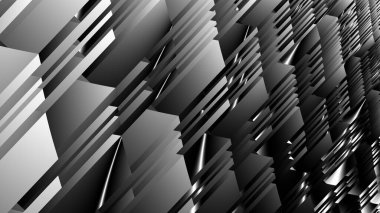 Soyut dijital fraktal model. Tek renkli fütüristik coğrafi altyapı. Görünüm oranı 16: 9 olan yatay arkaplan