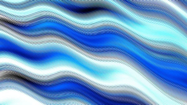 Abstract Digitaal Fractal Patroon Golvende Lijnen Wazige Achtergrond Horizontale Achtergrond — Stockfoto