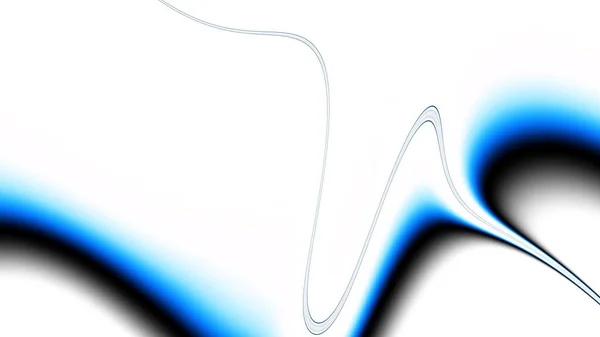 Abstraktes Digitales Fraktalmuster Blaue Wellenform Auf Weißem Hintergrund Verwischen — Stockfoto