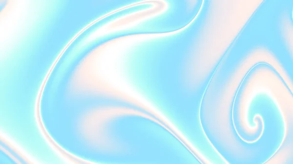 Abstraktes Digitales Fraktalmuster Wellenförmigen Helltürkisfarbenen Hintergrund Verwischen — Stockfoto