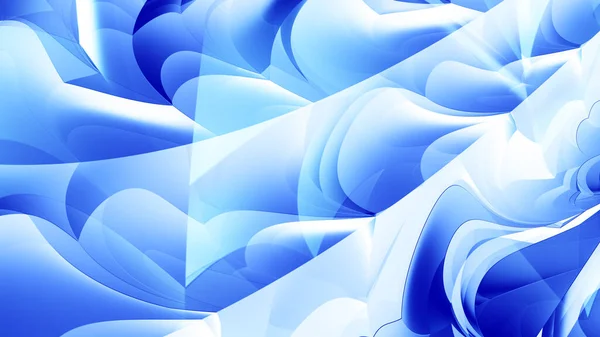 Αφηρημένο Ψηφιακό Φράκταλ Μοτίβο Θολή Μπλε Κυματοειδείς Γραμμές Φόντο Οριζόντια — Φωτογραφία Αρχείου