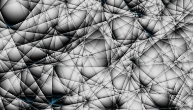 Soyut dijital fraktal model. Yatay oryantasyon. Soyut geleceksel geometrik resim.