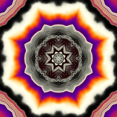 Soyut dijital sanat fraktal deseni. Uzay mandala deseni. Esrarengiz yoga soyut geçmişi.