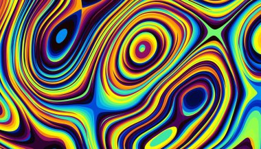 Soyut dijital fraktal model. Psikedelik dalgalı doku.