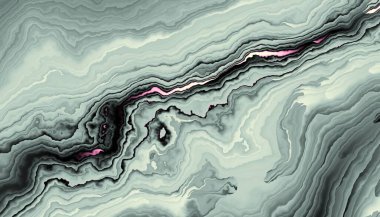 Soyut dijital fraktal model. Yatay oryantasyon. Dalgalı doku. Mermer dokusunun taklidi.