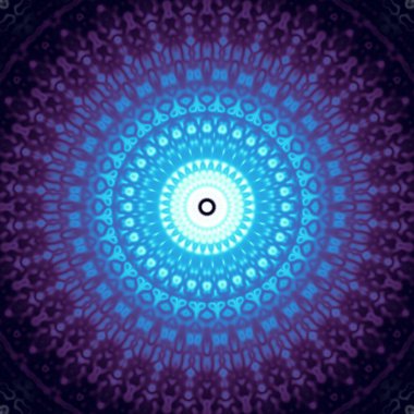 Soyut dijital fraktal model. Yuvarlak mandala dekoratif desen.