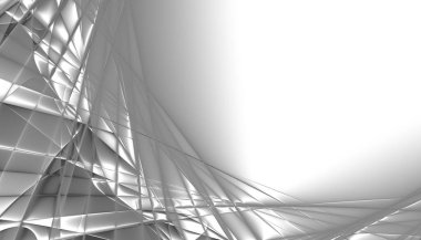 Soyut dijital fraktal model. Yatay oryantasyon. Soyut geleceksel geometrik resim.