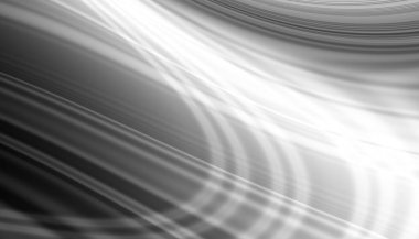 Soyut dijital fraktal model. Yatay oryantasyon. Boş beyaz arkaplanda eğri ince çizgiler.